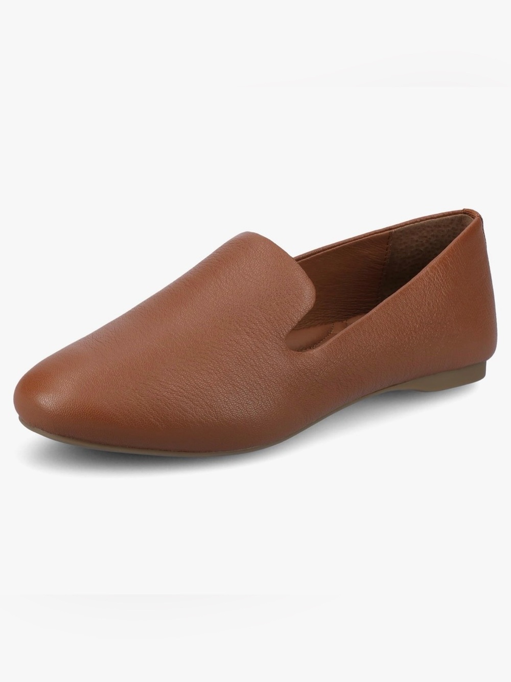 New BIRDIES Starling Whiskey Brown Leather Flat Loafers No Box Size 6.5